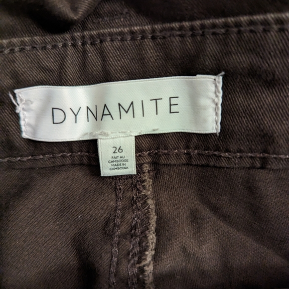 Dynamite - Dark Green Cargo Pants - Size 26 - Picture 4 of 5